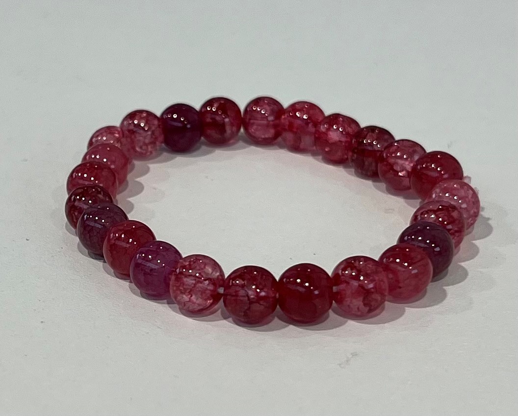 Bracelet   Marble Red - Handmade Jewellery