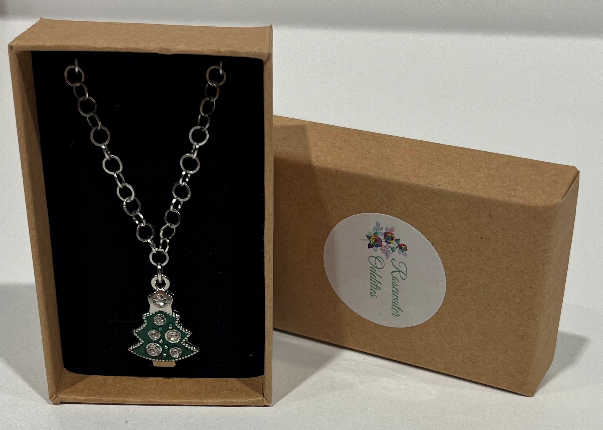 Xmas Tree Necklace - Handmade Jewellery